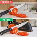 5 Precision Adjust Knife Sharpener- 3-Stage Premium Kitchen Knife Sharpener to Repair, Restore & Polish Blades by Sharp Pebble