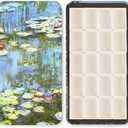 Watercolor Tin Palette Paint Case with 20Pcs Full Pans, Magnetic Stripe, Metal Art Paint Mixing Tray, Portable Empty Paint Box for DIY Watercolor Oils or Acrylics