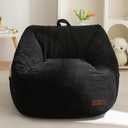 MAXYOYO Kids Bean Bag Chair, Bean Bag Couch with Handle, Comfy Toddler Chair for Boys and Girls, Accent Sofa Chair with Pocket for Gaming Reading Relaxing, Black