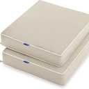 MIULEE 22 x 22 x 3 Inch Outdoor Chair Cushions,Waterproof Seat Cushions for Patio Furniture Garden with Ties Patio Chair Cushions Set of 2,Beige