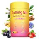 Kereeao Cutting Drink Mix – Supports Satiety Signaling, Energy & Gut Health with Berberine, Chromium, FOS, Yerba Mate & 5-HTP | Vegan, Sugar-Free, Non-GMO | Strawberry Açaí – 30 Sticks