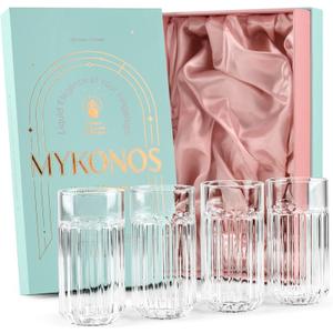 Glassique Cadeau Mykonos Glasses Set of 4 14 Oz