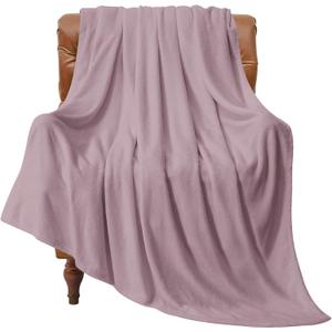 BEDELITE Fleece Blanket Dusky Violet Throw Blankets for Couch & Bed, Luxury Plush Cozy Fuzzy Blanket 50x60 inches, Super Soft Warm Lightweight Throw Blanket for Travel Camping