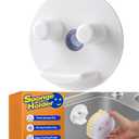 Discount Parts Direct Sponge Holder For Scrub Daddy Mommy Sponge, Bathroom Kitchen Sink Caddy Organizer Storage with Suction Cup, Dishwasher Safe, Keep Sponge Dry, White 1-pack