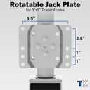 8-inch Wheel Trailer Jack, 13" Vertical Movement, 2000 lbs, for RV, Boat, Trailer and More