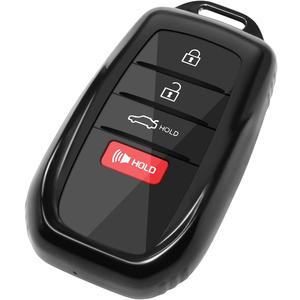 for Toyota Key Fob Cover for 2025 2026 Camry 2020-2026 Rav4 2019-2026 Land Cruiser Key Shell Case for 2021-2026 Sienna Venza Hilux Grand Highlander Tundra Corolla bZ4X Prius (Black, 1PC)