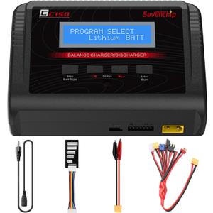 LiPo Battery Charger, 150W 10A AC/DC RC Balance Charger for 1-6S LiPo/LiHV/Li-ion/Life, NiMH NiCd (1-15S) Pb, Fast Charging for RC Car, Drone, Airplane, Helicopter