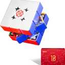 Moyu Super Weilong V2 18th Anniversary Edition 3x3 Magnetic MagLev Speed Cube 20 Magnetic Ball Cores with Dual Adjustment Magnetic System