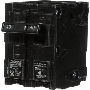 Siemens Q240 40-Amp Double Pole Type QP Circuit Breaker, Black