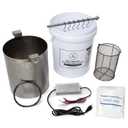 Electrolysis Kit Rust Remover for Metal Gentle DIY Rust Removal for Cast Iron & Steel Better Than a Ultrasonic Cleaner - Complete Set - Bucket, Steel, Rod, Hooks, Basket, & More by Hickory Summit