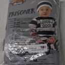 Spooktacular Creations Halloween Baby Prisoner Costume with Tattoo Sleeves, Prisoner Costume Toddler for Infant Dressup Party (3T (3-4 yrs))