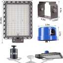 Juyace 4-Pack 240W LED Parking Lot Light with Photocell, 36,000LM 5000K Dusk to Dawn Security Flood Light, IP65 Commercial Area Light with Trunnion Bracket for Warehouse Street Yard (110-277V)