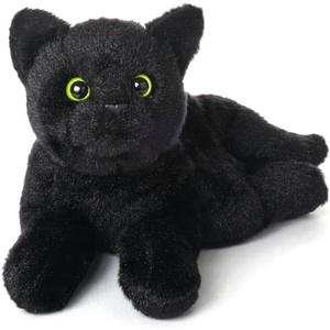 Bearington Lil' Jinx Black Cat Plush - 8" Realistic Black Cat Stuffed Animal Toy with Soft Fur and Lifelike Details - Adorable Kitty Plushies Gift for Kids, Toddlers, and Animal Lovers