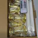 Christmas Window Candles, 8pcs Christmas Flameless Taper Candles Battery Operated with Remote & Timer, Candlestick, Suction Cups for Christma/Home/Wedding VNRFEIU