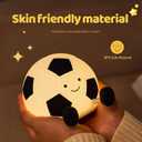 Soccer Night Light for Kids, Cartoon Soccer Lamp Silicone Baby Nursery Night Light with 3 Level Dimmable Rechargeable Bedside Lamp Nightlight Gifts for Kids Toddler Bedroom Home Office Decor