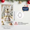 Nuxovilar Christmas Door Cover Banners for Front Door Decorations Festive Gilded Snowman Winter Holiday Decor for Home Indoor Outdoor 35"x71" (CC00513)
