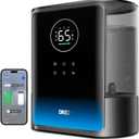 DREO 8L Smart Humidifiers for Bedroom 600ft, 80H Runtime Warm&Cool Supersized Mist Humidifier for Large Room Indoor, Quiet Whole House humidifier for Baby, Plants, with Alexa/Google, Black, HM717S