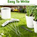20 PCS Metal Plant Labels for Outdoor Garden Weatherproof, Reusable Metal Plant Markers, for Plants Herb Seedlings Flowers (White)