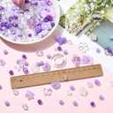 420~450Pcs Acrylic Assorted Beads for Jewelry Making Cute Mixed Shaped Beads for Bracelets Necklace Keychain Earrings DIY Crafts Supplies(Purple)