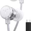 ZERO ULTIMA Entry-Level HiFi Earphones, Patented DMT4 Ultra Driver, 2DD in-Ear Headphones Built-in DSP, Lightweight Wired Gaming Earbuds with Acoustic Labyrinth Rear Chamber - Type C with Mic