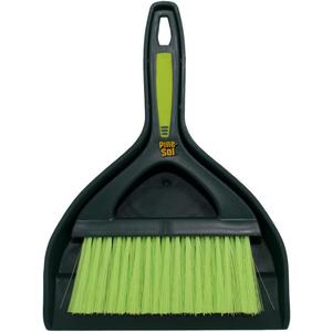 Pine-Sol Mini Dustpan and Brush Set | Nesting Snap-On Design | Portable, Compact Dust Pan and Hand Broom for Cleaning, Green