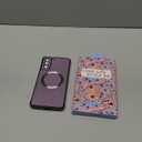 for Samsung Galaxy S21 Plus Case - Women Glitter Bling Compatible with MagSafe Ring Stand Magnetic Phone Case Cute Girls Sparkly Girly Luxury Elegant for Samsung S21 Plus Cases - Purple