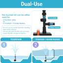 AquaMiracle Submersible Pond Fountain Pump 600GPH | Remote Controlled LED Lights | Outdoor Water Fountain Pump | 3 Fountain Patterns | for Small Ponds, Gardens, Water Feature, Bird Baths