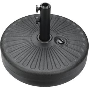 20" 50 lbs Fillable Heavy Duty Umbrella Base, Stable Outdoor Stand, Durable Holder for Lawn Patio Deck and Poolside Parasols, Black