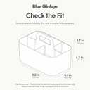 BLUE GINKGO Stackable Organizer Caddy Korean-Made Portable Tote for Bathroom, Office, Crafts, or School Supplies (Rectangle, White)