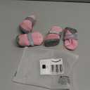 QUMY 4PCS Dog Shoes for Small Dogs, Hot Pavement Summer Puppy Dog Boots & Paw Protectors with Soft Anti-Slip Rubber Sole, Mesh Breathable Dog Booties for Hardfloors, Walking Running Pink Size 2