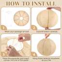 Hortsun 6 Pcs Print Burlap Paper Lanterns Classroom Decor,16 Inch