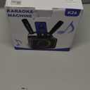 Karaoke Machine,Portable Bluetooth Speaker with 2 Wireless Microphone for Adults & Kids with LED Lights, Karaoke Microphone with PA System Supports USB/TF/AUX,Gift for Party Easter Gifts(Black)