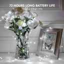 12 Pack Fairy Lights Battery Operated String Lights7FT 20LED Waterproof Silver Wire Christmas Lights Outdoor,Firefly Mini Lights for Bedroom Party Birthday Wedding Indoor Decorations Home Decor (Cold White)