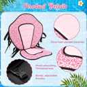 Vinsot 1 Set Kayak Paddle Board Seat Back Support,Pink Leopard | Universal, with 4 Straps, Storage Bag, Adjustable, kayak seat, paddleboard accessories, Comfortable Cushion for Water Sports, 12 x 15.75 x 18 inches/30.48 x 40.01 x 45.72 cm