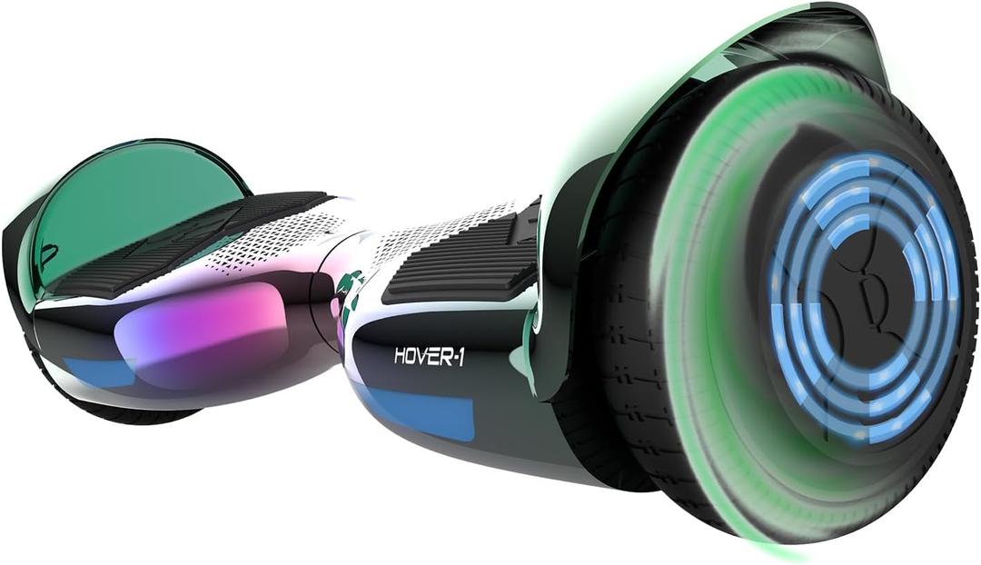 Hover-1 Helix Electric Self Balancing Scooter with 7MPH Top Speed, 4 Mile Range, 6HR Full-Charge, Built-In Bluetooth Speaker, Rider Modes: Beginner to Expert (Iridescent)