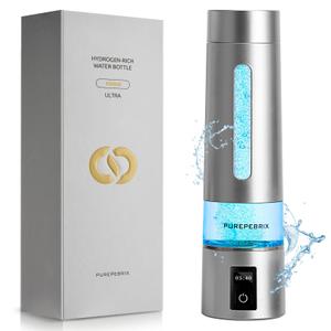 Hydrogen Water Bottle Generator - Up to 8100 PPB | Certified H2 Generator-Portable Alkaline Water Pitcher | 3 Hydrogen Modes| Platinum-Iridium Catalyst | Healthy Gift 