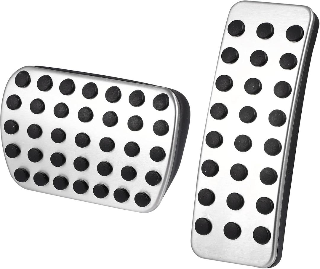 X AUTOHAUX 2pcs Gas and Brake Pedals Pads Cover Anti-Slip for Mercedes-Benz GLE GLS ML GL 350 2013-2019 Stainless Steel Car Pedals Accessories No Drill