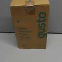 GUSTO [50 oz - 2 Pack] Plastic Carafe with Lid, Large Capacity Square Base - Clear Pitcher with Flip Top Lid, Easy-Pour Spout Juice Containers with Lids, Hand Wash Only - Perfect for Mimosa Bar