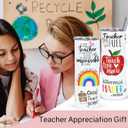 4 Pack Teacher Appreciation Gifts, Teacher Gifts from Student, Teacher Appreciation Week Gifts, 20 oz Skinny Teacher Tumbler for Teacher Week, Birthday, Back to School, Christmas