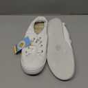 Women's Slip On Canvas Sneaker Low Top Casual Walking Shoes Classic Comfort Flat Fashion Sneakers (7, White)