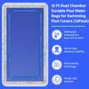 10 Ft Pool Water Bags 0.8mmThickened Double Layer Water Tubes 12 Pack