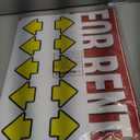 4 Pack For Rent Signs with Stakes, 17x13" Double Sided For Rent Yard Signs, Large Blank Space for Arrows & Info, Weatherproof Landlord Real Estate Lawn Signs