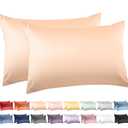 100% Cotton Standard Pillowcases Set of 2, Deep Dream 600 Thread Count Pillow Cases, 20x26 Inches, Super Soft and Breathable Envelope Closure (Champagne) 