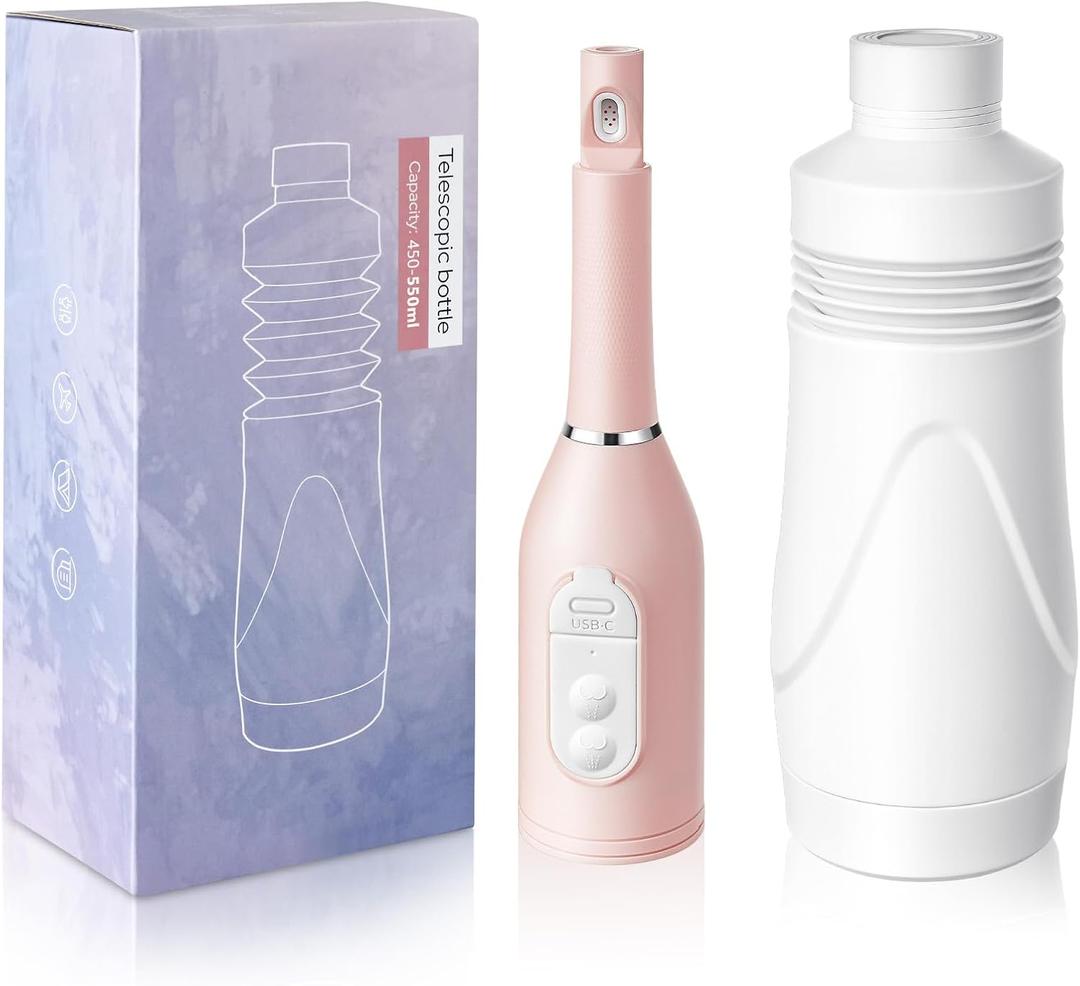 Portable Bidet for Women, 550ml Portable Bidet for Travel, Rechargeable Peri Bottle for Women, Providing to 70 Uses, IPX7 Waterproof for Postpartum Care, Personal Hygiene Cleaning, Perineal