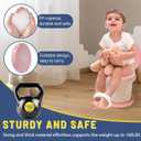 SunnySmile portable, foldable potty seat for toddler, Training Toilet Seat Emergency Toilet for Car, Camping, Outdoor, indoor (pink, large)