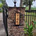 House Numbers For Outside - 5 Inch Modern Floating Address Numbers For Houses Rust Proof Zinc Alloy Easy To Install, High Gloss Black Number 9