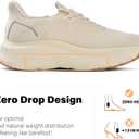 JACKSHIBO Women's Slip in Hands up Free Wide Toe Box Running Shoes Arch Support Cushion Walking Tennis Sneakers with Memory Foam Zero Drop Sole Size 7