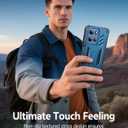 FNTCASE for Moto-G 2026/2025 Case: for Motorola Moto G Play 2026 5G Military Grade Drop Proof Protection Cover with Kickstand | Matte Textured Rugged Shockproof TPU | Protective Phone Case Blue