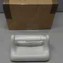 Tenedos Glazed Ceramic Bathroom Toilet Paper Holder Accessory White Wall Mount Durable Classic Design Not for Flat Surface Installation
