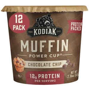 Kodiak Cakes Minute Muffins, Chocolate Chip, 2.36 Ounce (Pack of 12)0, BBD 06/03/2027